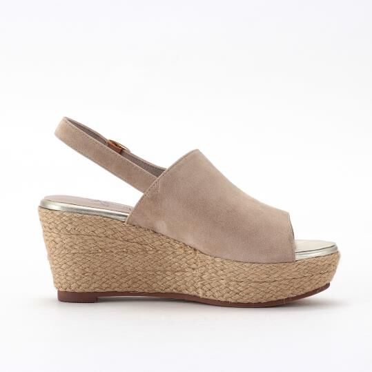 銀座かねまつ「OM250427SUEBEG 【本革】ウェッジヒールサンダル」|サンダル|