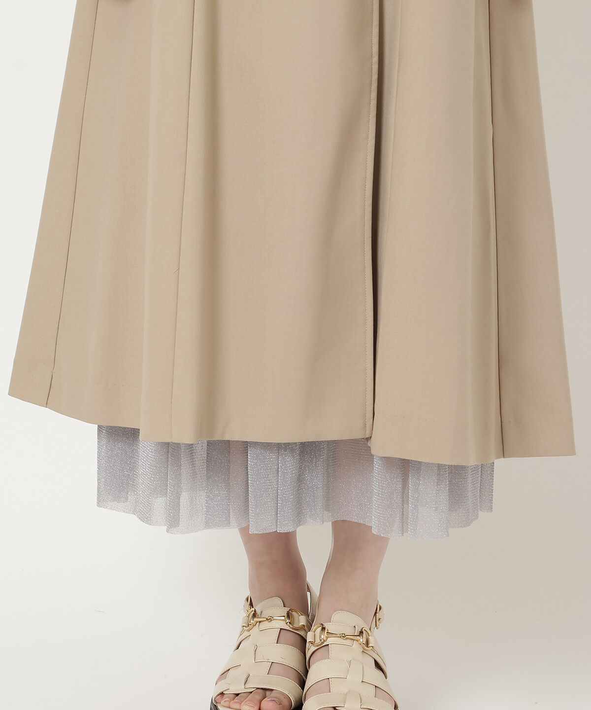 REDYAZEL「バックフリルケープトレンチコート」|トレンチコート|