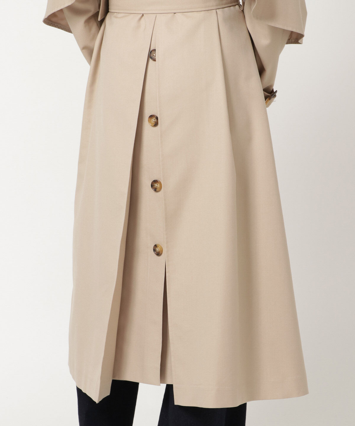 REDYAZEL「バックフリルケープトレンチコート」|トレンチコート|