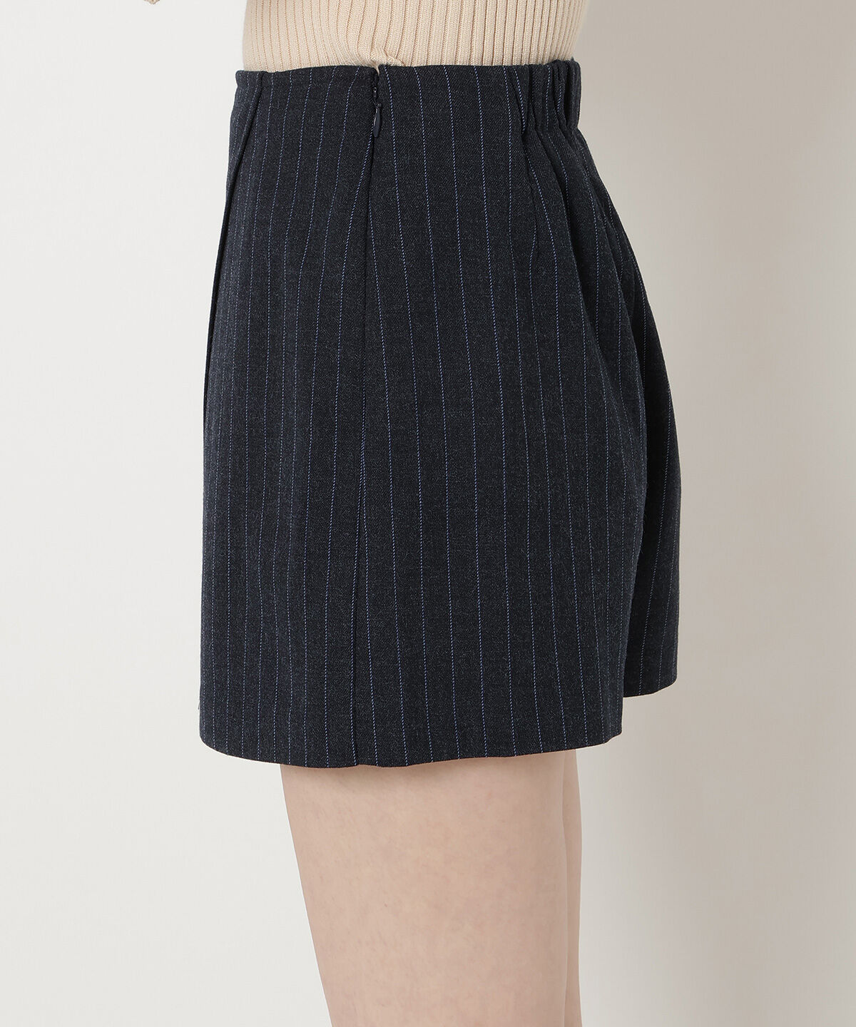 REDYAZEL「ストライプラップミニスカパン」|台形|