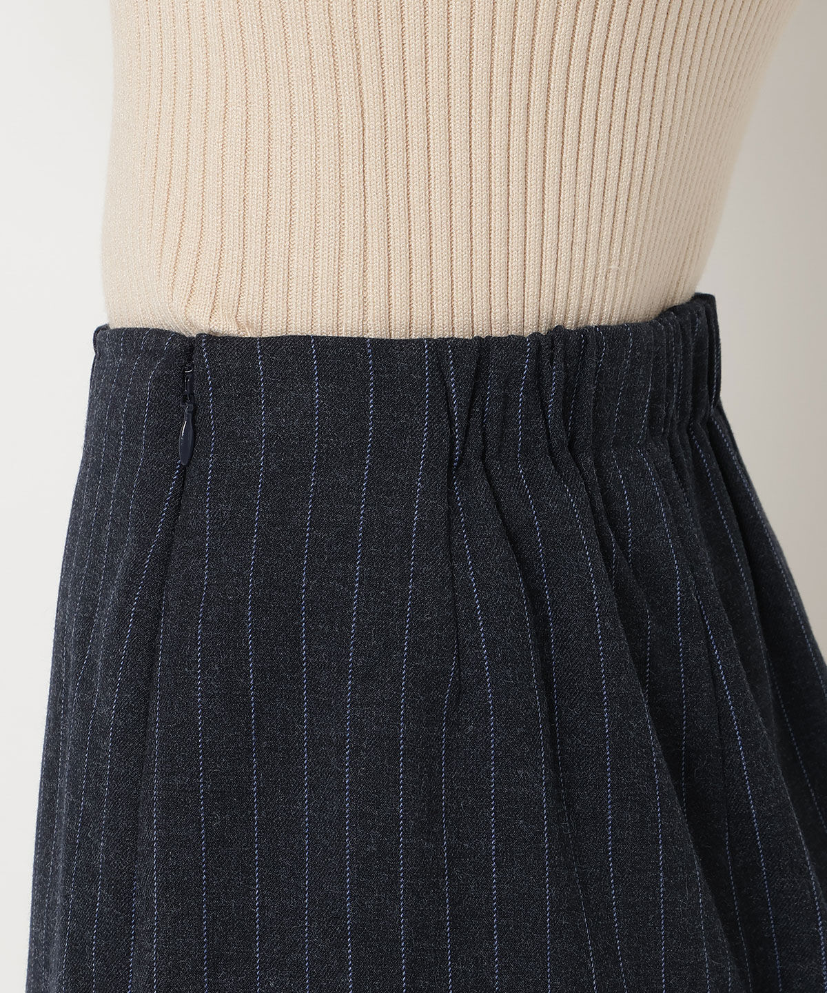 REDYAZEL「ストライプラップミニスカパン」|台形|