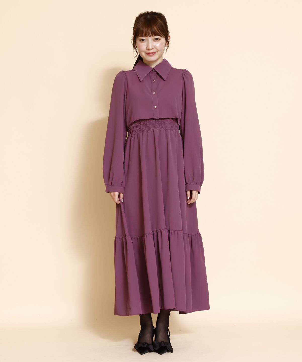 REDYAZEL「ティアードシャツワンピース」|ワンピース|
