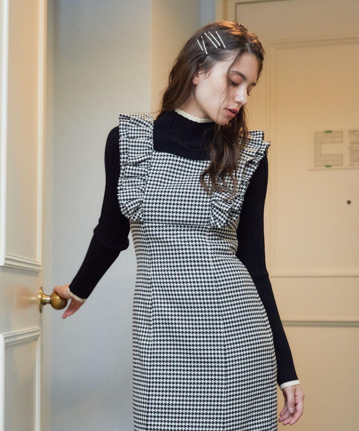 REDYAZEL「チドリフリルショルダージャンスカ」|ジャンパースカート|