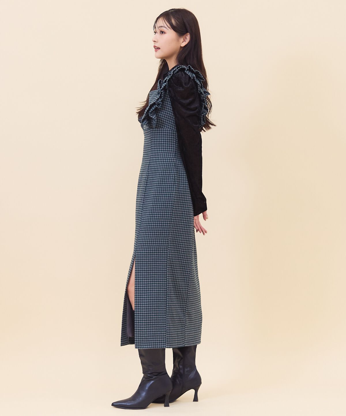 REDYAZEL「チドリフリルショルダージャンスカ」|ジャンパースカート|