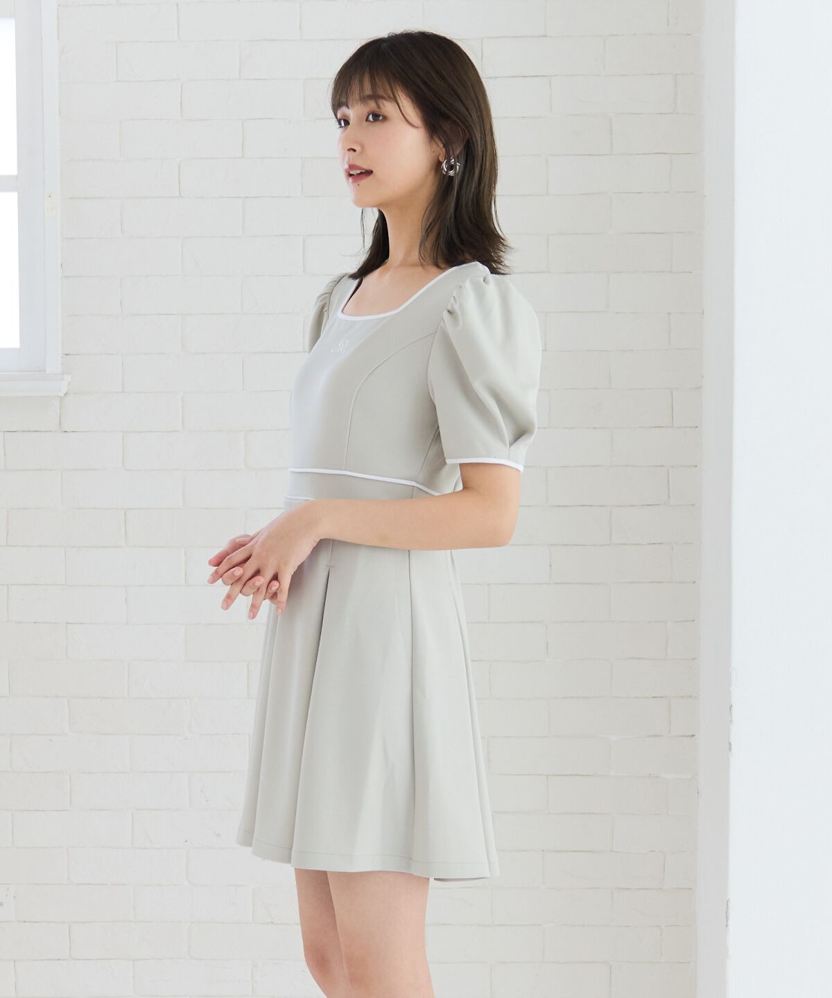 REDYAZEL「ボックスタックフレアカットワンピース」|ワンピース|