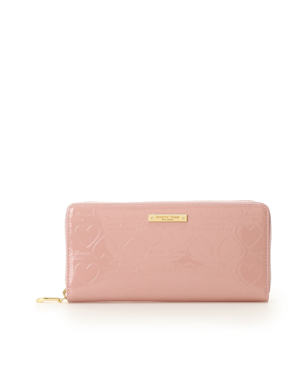 Samantha Thavasa Petit Choice「エナメルハート型押し 長財布」|財布|ピンク