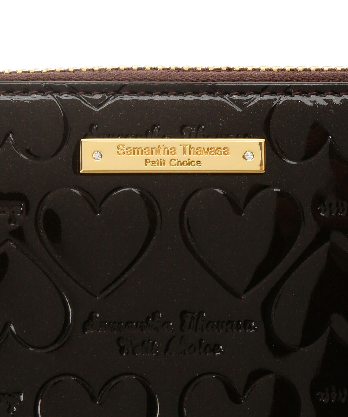 Samantha Thavasa Petit Choice「エナメルハート型押し 長財布」|財布|