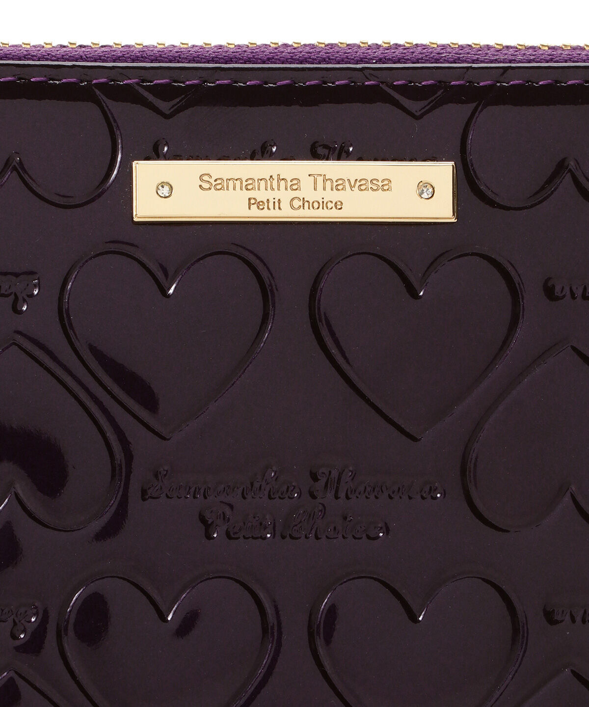 Samantha Thavasa Petit Choice「エナメルハート型押し 長財布」|財布|