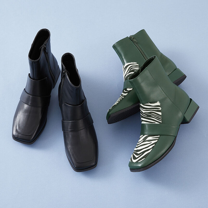 ORiental TRaffic「ローファーデザインブーツ/31406」|ショートブーツ|BLACK