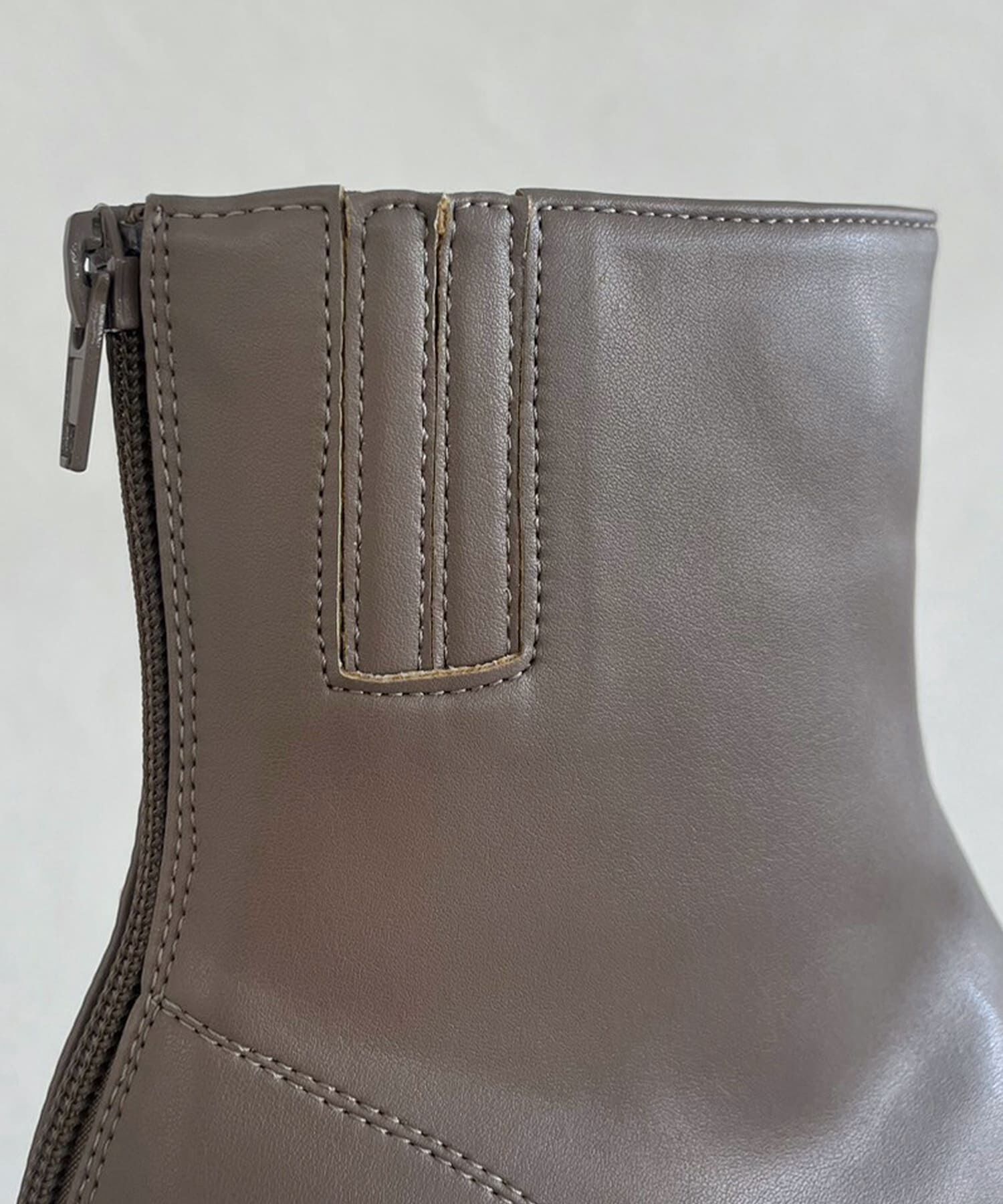 ORiental TRaffic「ソフトレザー メタリックライン ブーツ /31409 柔らかい 履き口に隠しゴム付き」|ショートブーツ|