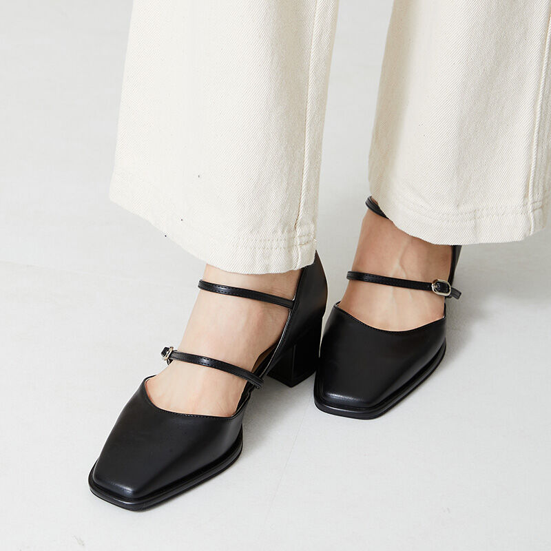 ORiental TRaffic「ダブルストラップヒールパンプス/41108」|パンプス|BLACK