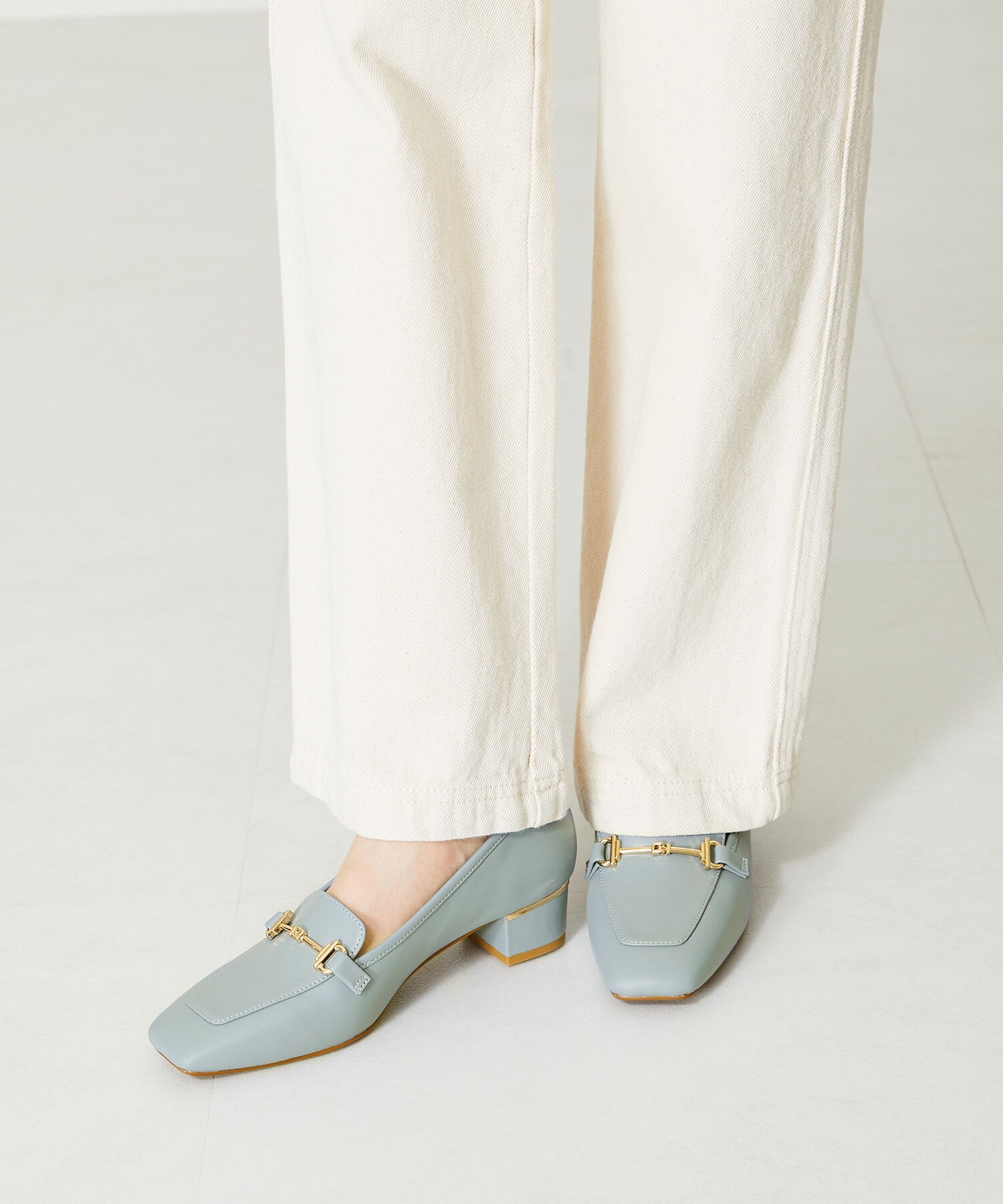 WA Oriental TRaffic「【定番】メタリックラインビットヒールローファー/42101」|ローファー|