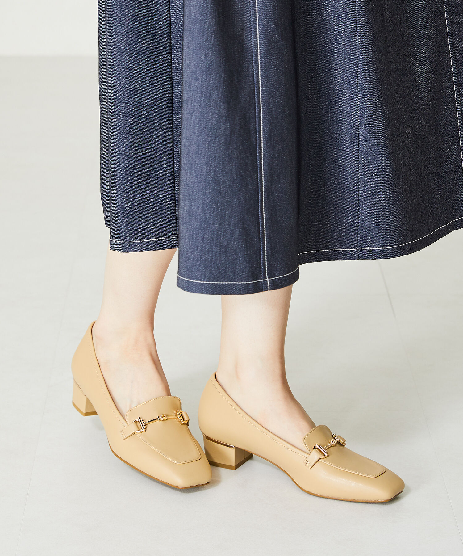 WA Oriental TRaffic「【定番】メタリックラインビットヒールローファー/42101」|ローファー|