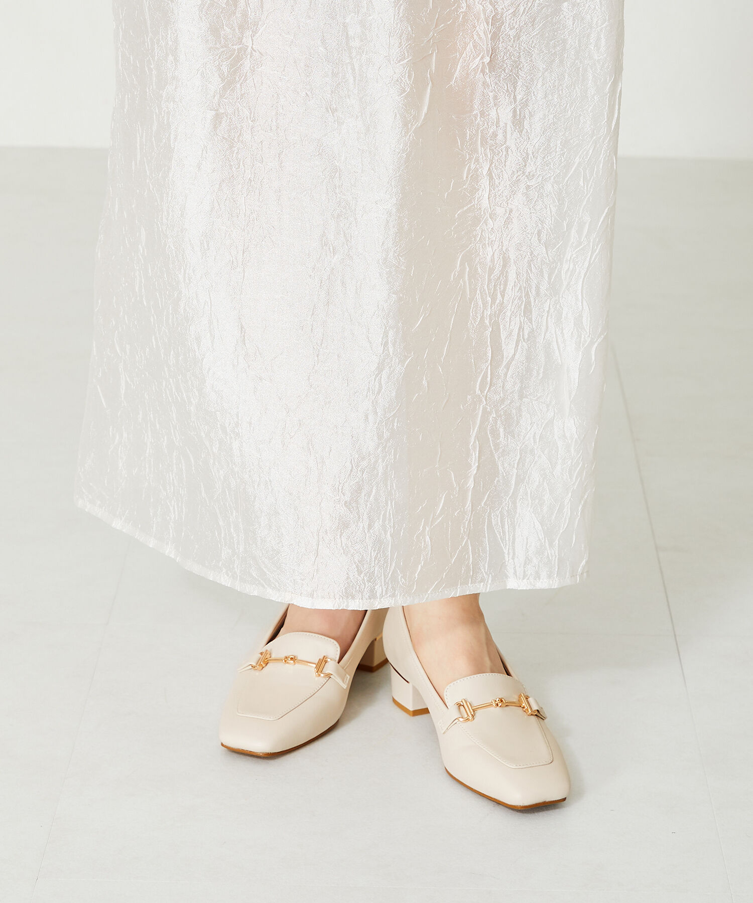 WA Oriental TRaffic「【定番】メタリックラインビットヒールローファー/42101」|ローファー|