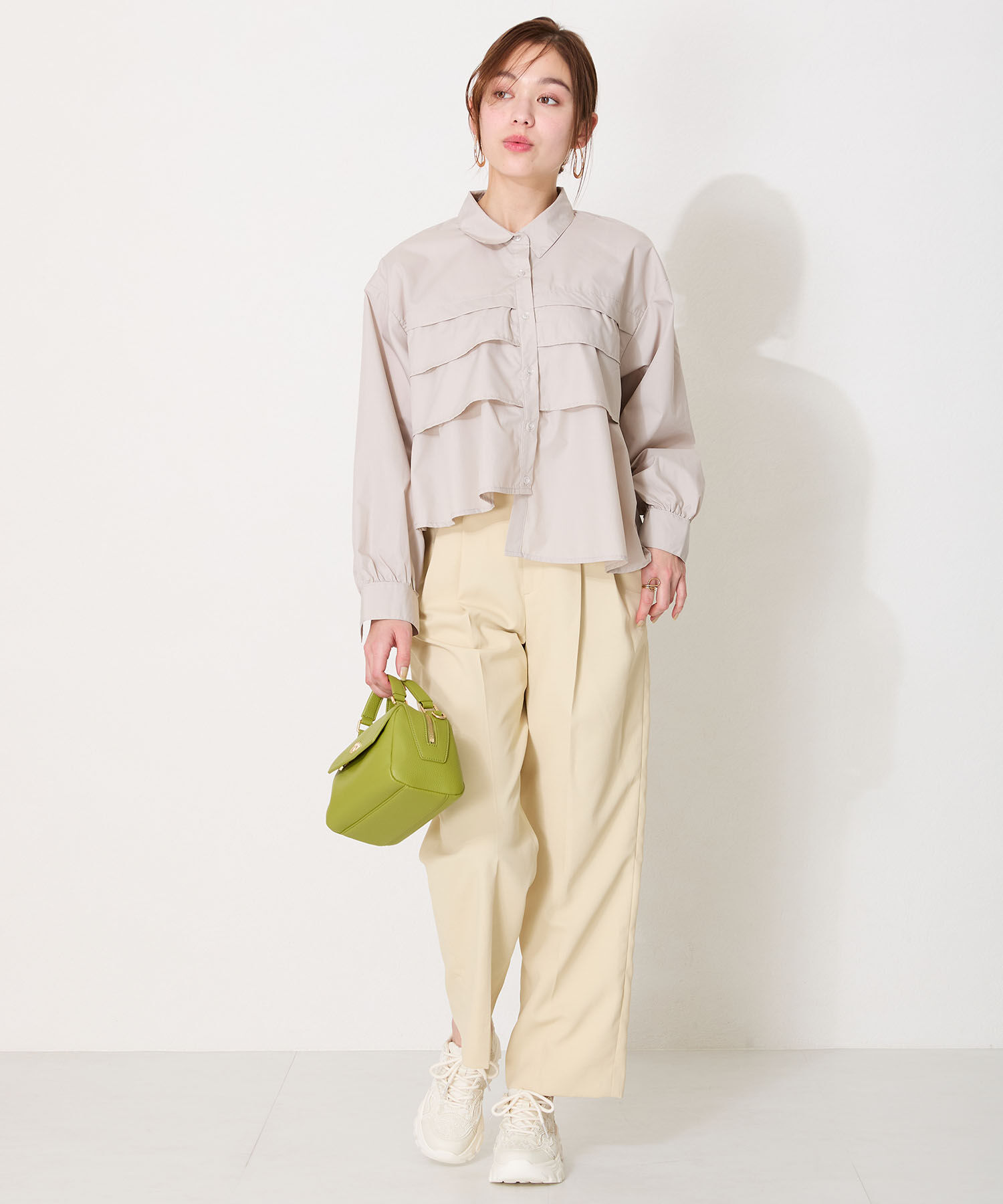 ORiental TRaffic「●2025春夏新作●レース&times;ジャガード厚底スニーカー/OT3755」|スニーカー|