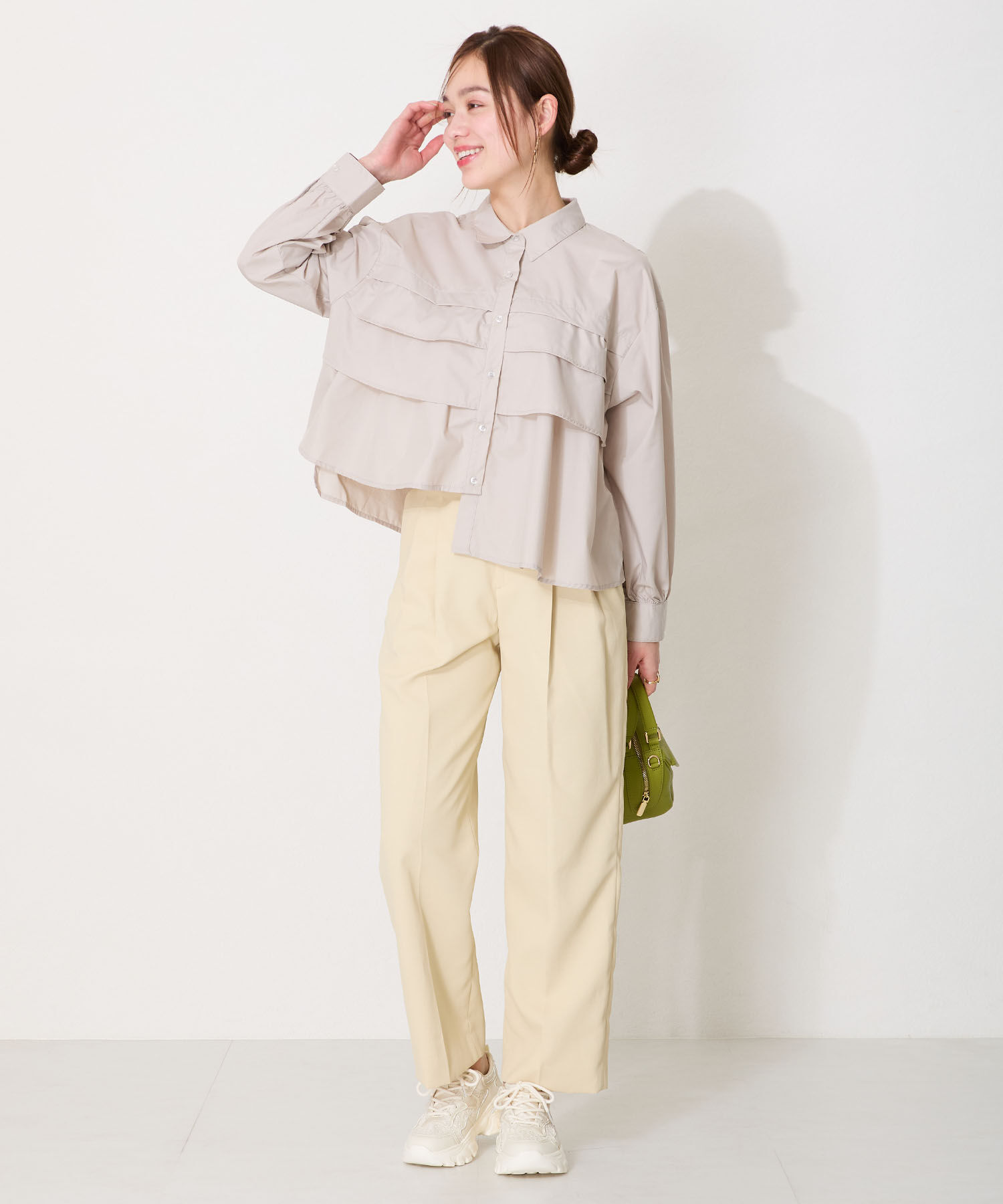 ORiental TRaffic「●2025春夏新作●レース&times;ジャガード厚底スニーカー/OT3755」|スニーカー|