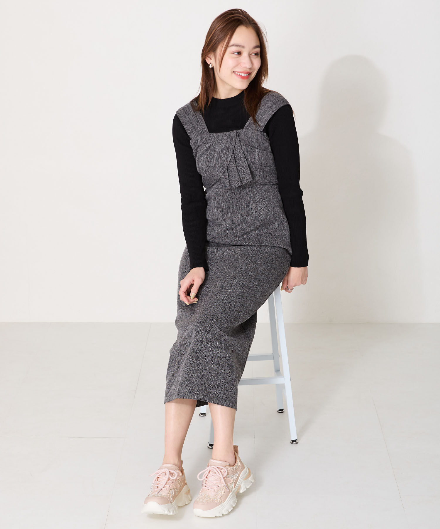 ORiental TRaffic「●2025春夏新作●レース&times;ジャガード厚底スニーカー/OT3755」|スニーカー|