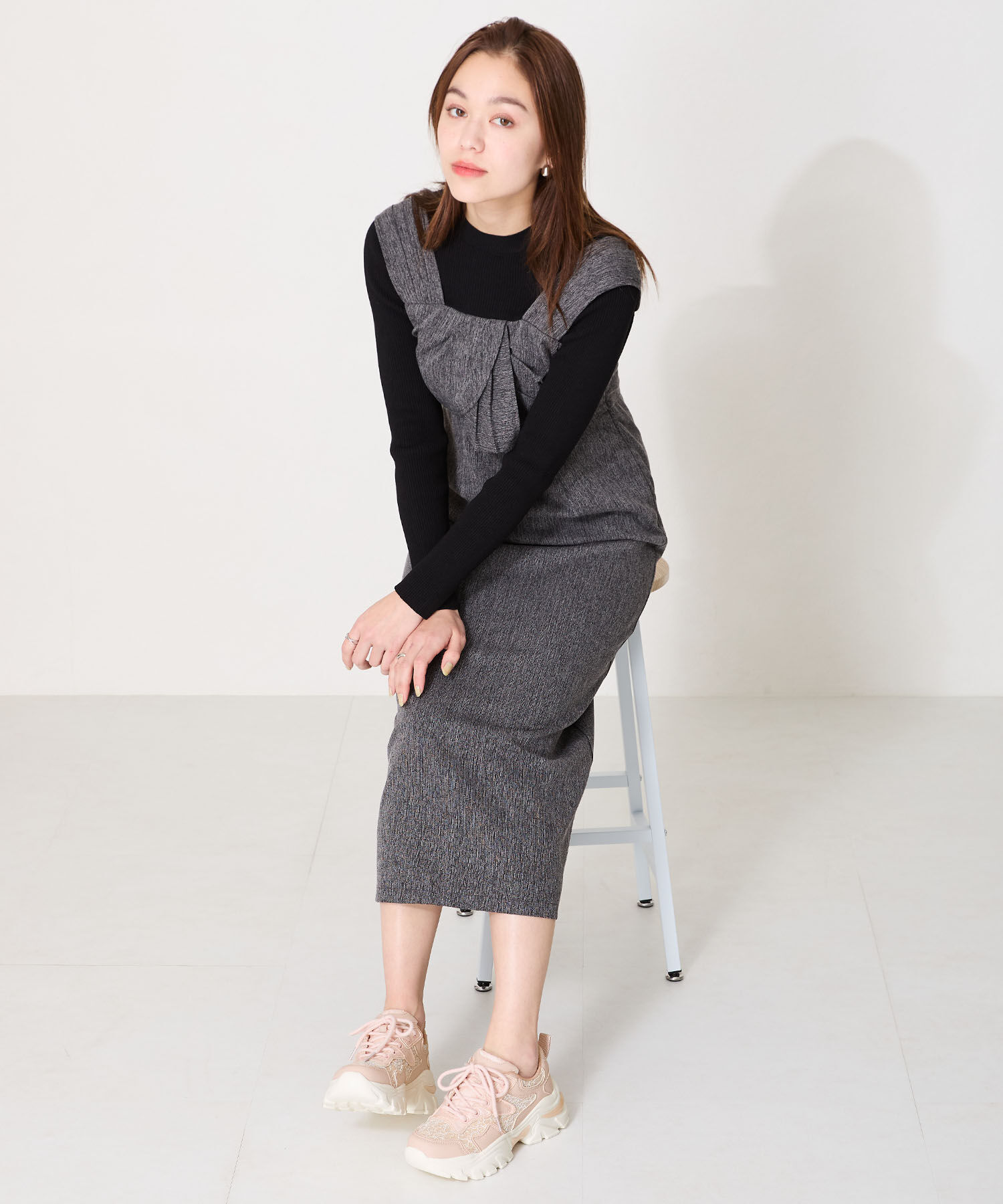 ORiental TRaffic「●2025春夏新作●レース&times;ジャガード厚底スニーカー/OT3755」|スニーカー|