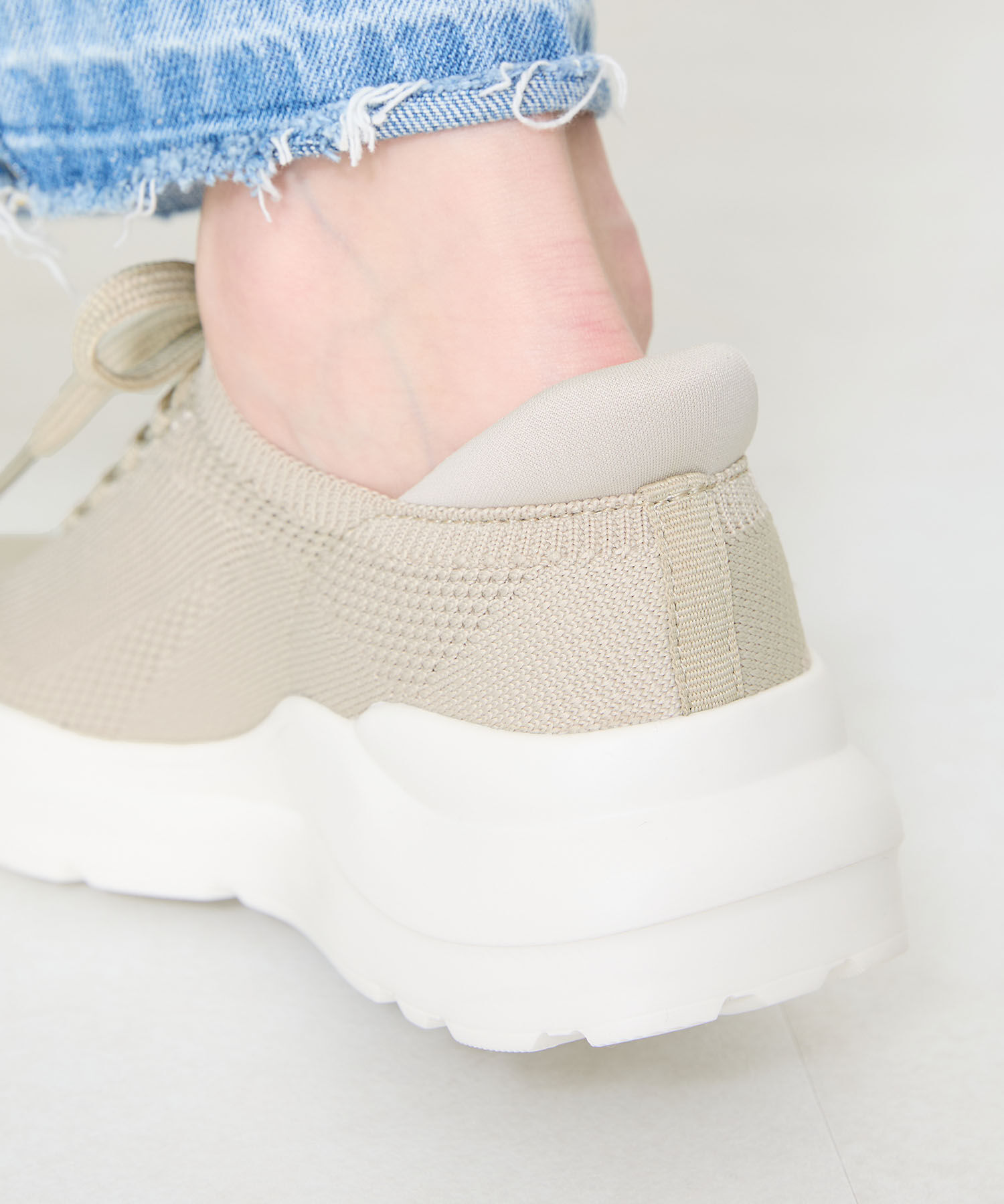 ORiental TRaffic「●再入荷● 【瞬間フィット】 ニットスニーカー /OT3757 軽量 歩きやすい 楽ちん ハンズフリー」|スニーカー|