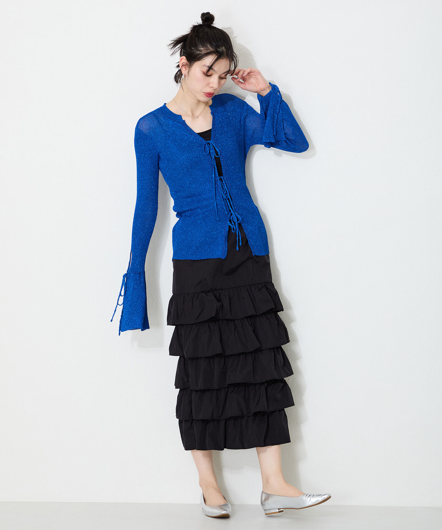 ORiental TRaffic「【WEB限定】アシンメトリーデザイン フラット パンプス /55102 通勤靴 すっきりシルエット」|パンプス|