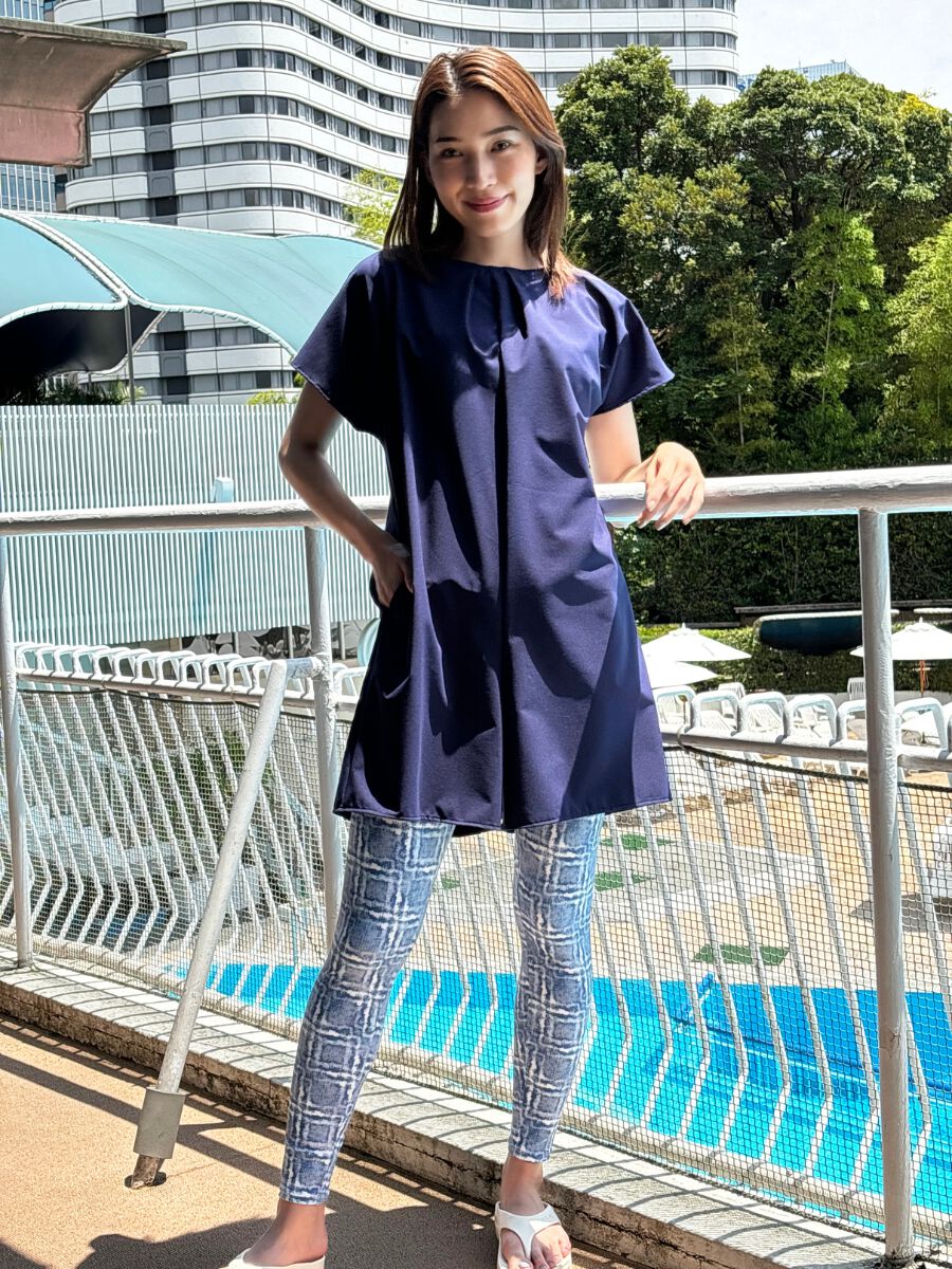 ALBOVE「【エコ素材】無地Tシャツオールインワン/リゾートアイテム」|オールインワン|