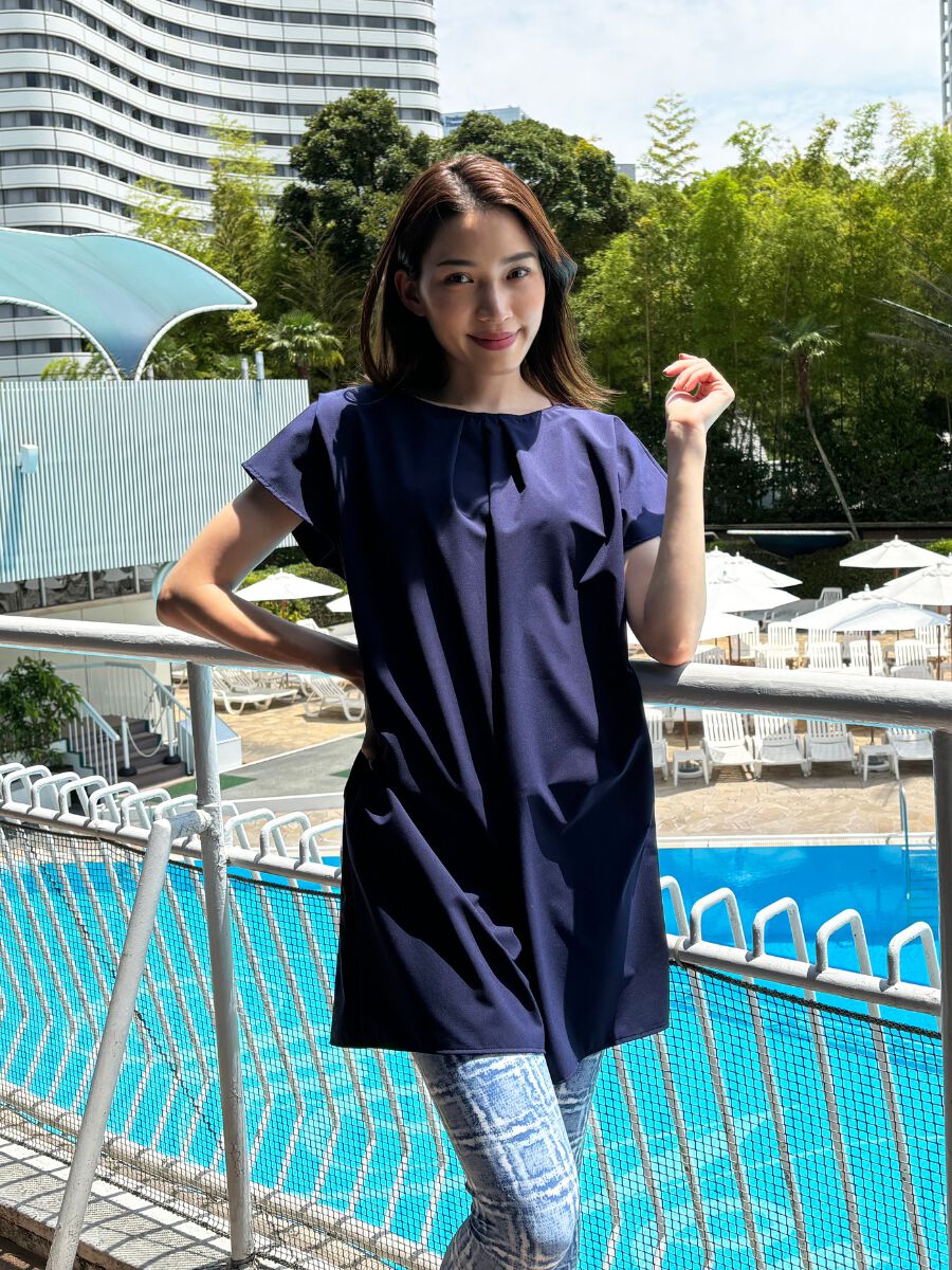 ALBOVE「【エコ素材】無地Tシャツオールインワン/リゾートアイテム」|オールインワン|