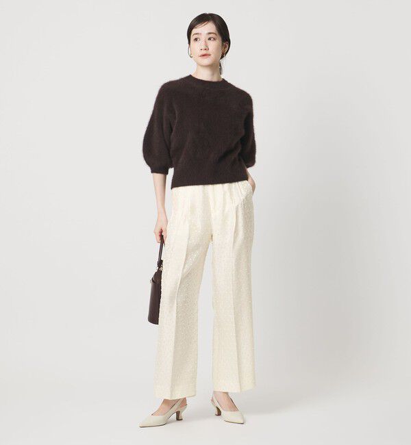 UNITED ARROWS「ドット サテン 2タック ワイドパンツ」|その他|