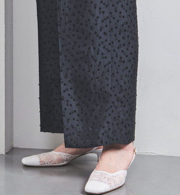 UNITED ARROWS「ドット サテン 2タック ワイドパンツ」|その他|