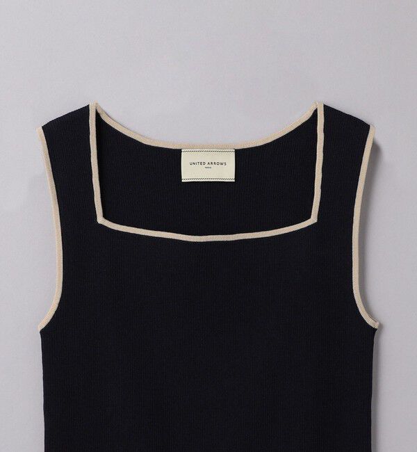 UNITED ARROWS「リブ スクエアネック ニットキャミソール」|ニット・セーター|