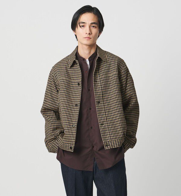 UNITED ARROWS「リネン バスケットツイル モダン トラッカージャケット」|ブルゾン・スタジャン|BEIGE