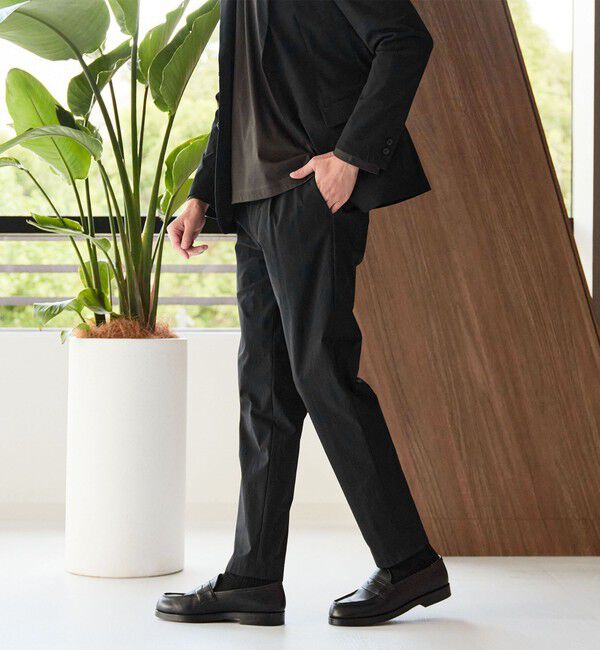 BEAUTY&YOUTH UNITED ARROWS「【WEB限定】 360&deg;MASTER スマート イージーパンツ NO.3 セットアップ対応 ストレッチ ウォッシャブル」|チノ|BLACK