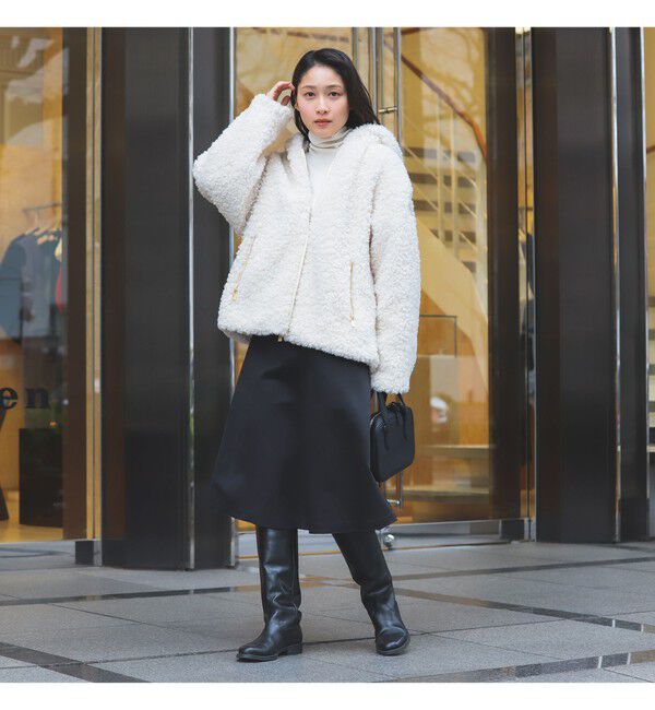 Demi-Luxe BEAMS 「【WEB限定】TATRAS / IPAMA ボア フードジャケット」|ブルゾン・スタジャン|