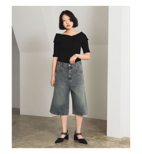 Ray BEAMS 「ビッグカラー オフショルダー Tシャツ」|Tシャツ・カットソー|