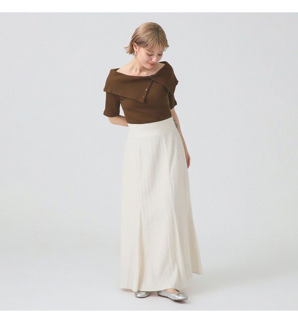 Ray BEAMS 「ビッグカラー オフショルダー Tシャツ」|Tシャツ・カットソー|