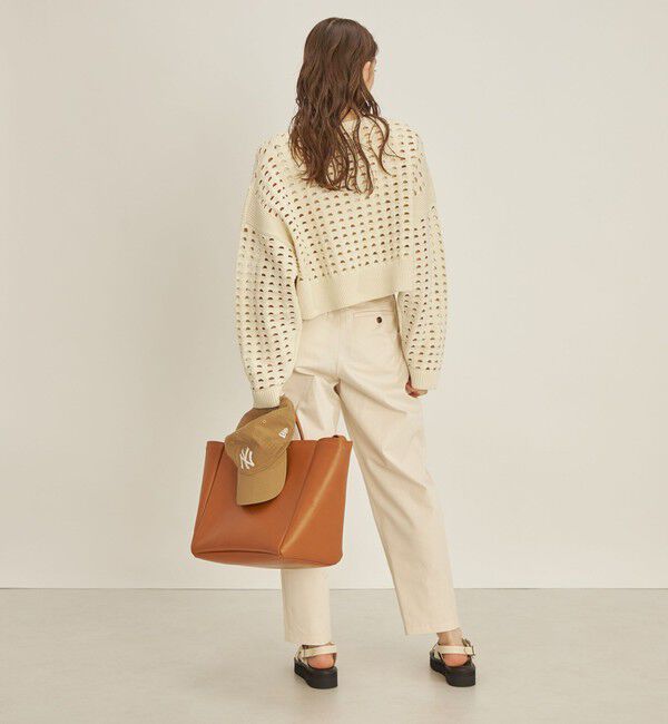 SHIPS for women「〈手洗い可能〉綿 ナイロン メッシュ ニット プルオーバー」|ニット・セーター|