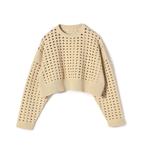 SHIPS for women「〈手洗い可能〉綿 ナイロン メッシュ ニット プルオーバー」|ニット・セーター|