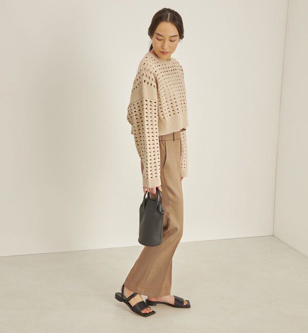 SHIPS for women「〈手洗い可能〉綿 ナイロン メッシュ ニット プルオーバー」|ニット・セーター|