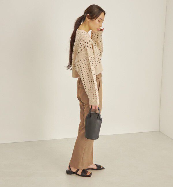 SHIPS for women「〈手洗い可能〉綿 ナイロン メッシュ ニット プルオーバー」|ニット・セーター|