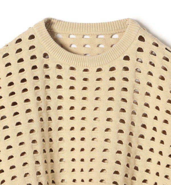 SHIPS for women「〈手洗い可能〉綿 ナイロン メッシュ ニット プルオーバー」|ニット・セーター|