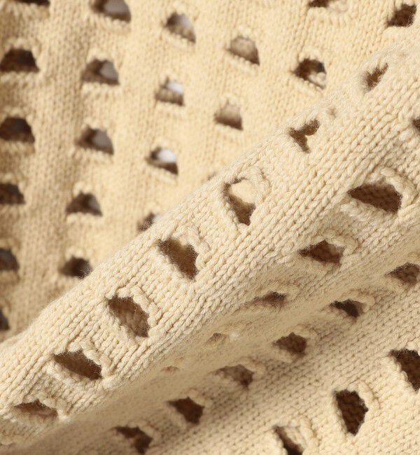 SHIPS for women「〈手洗い可能〉綿 ナイロン メッシュ ニット プルオーバー」|ニット・セーター|