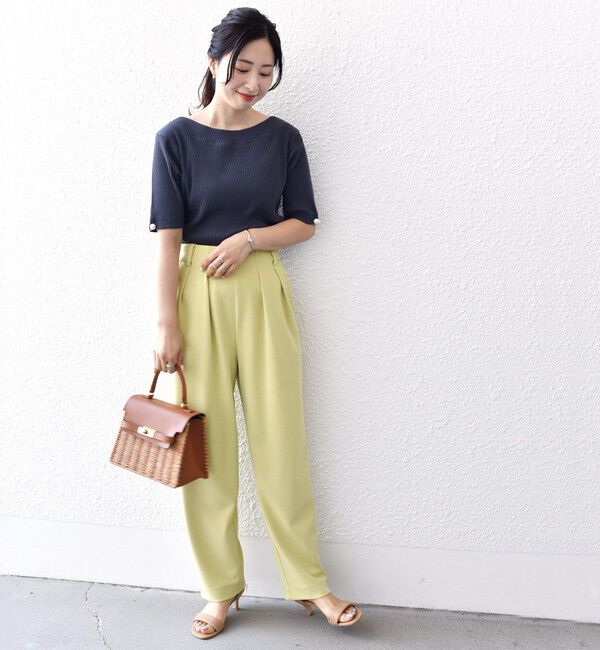 SHIPS for women「*オーガニックコットン バック クロス リブ トップス◇」|Tシャツ・カットソー|