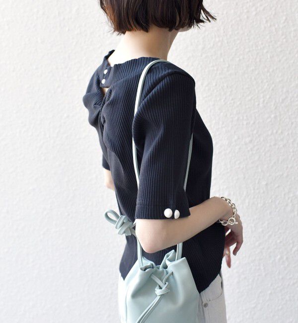 SHIPS for women「*オーガニックコットン バック クロス リブ トップス◇」|Tシャツ・カットソー|