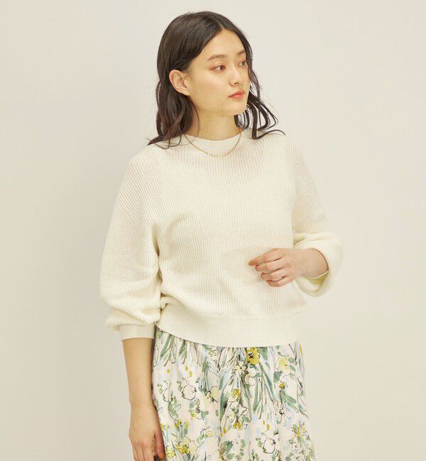 SHIPS for women「〈手洗い可能〉ペーパー コットン ワイド プルオーバー」|ニット・セーター|