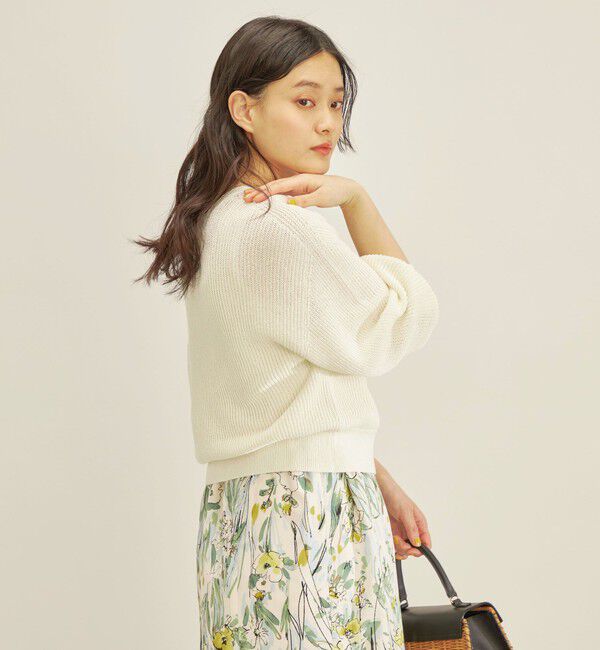 SHIPS for women「〈手洗い可能〉ペーパー コットン ワイド プルオーバー」|ニット・セーター|