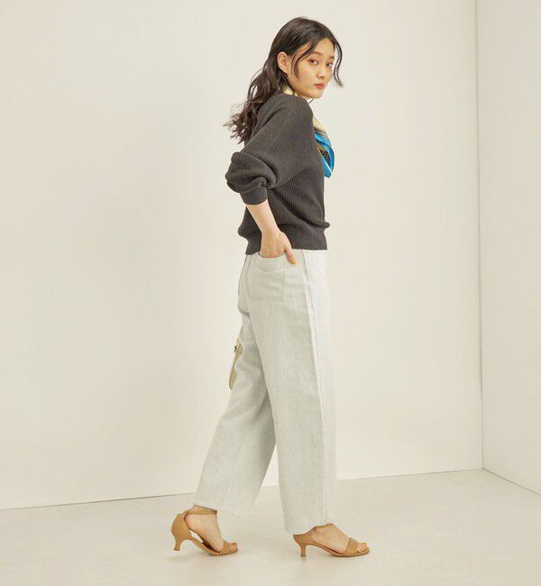 SHIPS for women「〈手洗い可能〉ペーパー コットン ワイド プルオーバー」|ニット・セーター|