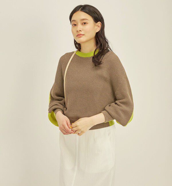 SHIPS for women「〈手洗い可能〉ペーパー コットン ワイド プルオーバー」|ニット・セーター|