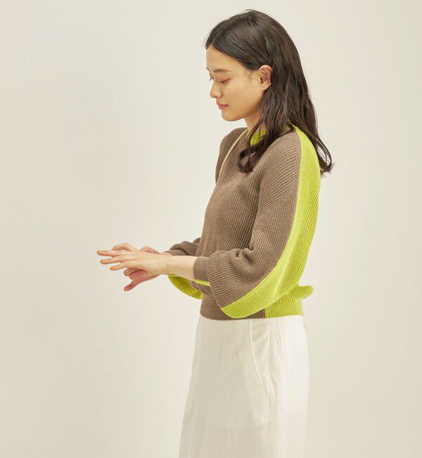 SHIPS for women「〈手洗い可能〉ペーパー コットン ワイド プルオーバー」|ニット・セーター|