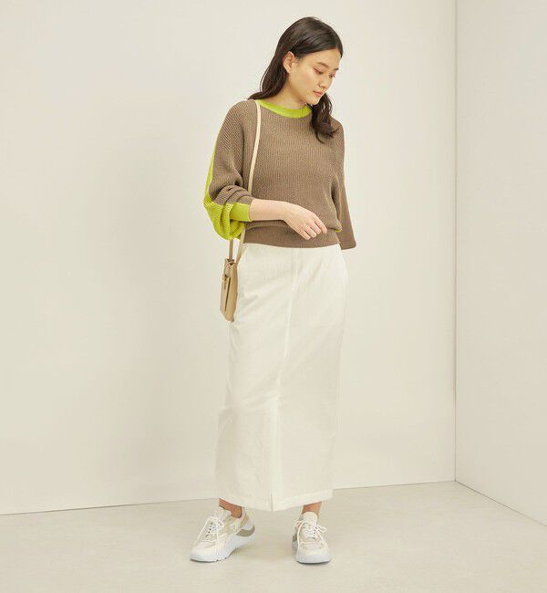 SHIPS for women「〈手洗い可能〉ペーパー コットン ワイド プルオーバー」|ニット・セーター|