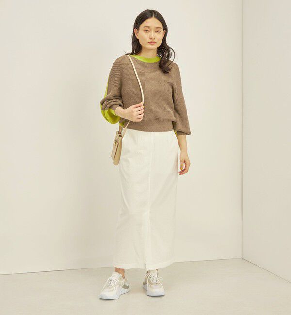 SHIPS for women「〈手洗い可能〉ペーパー コットン ワイド プルオーバー」|ニット・セーター|