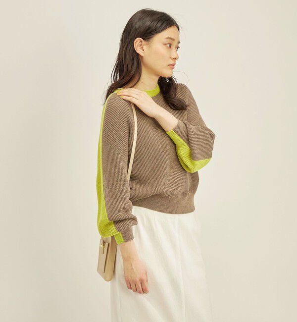 SHIPS for women「〈手洗い可能〉ペーパー コットン ワイド プルオーバー」|ニット・セーター|